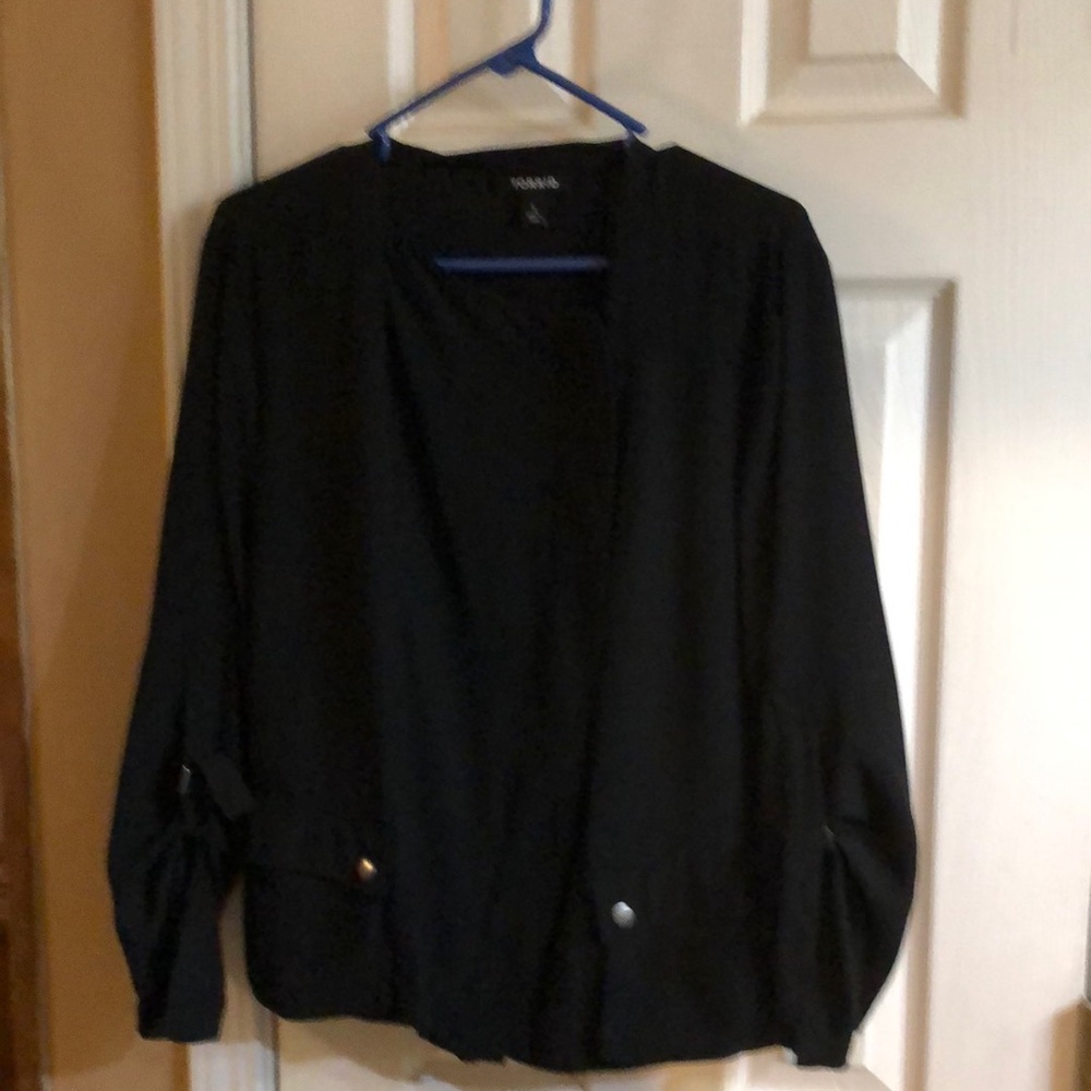 Torrid size 1 lightweight asymmetrical zip jacket
